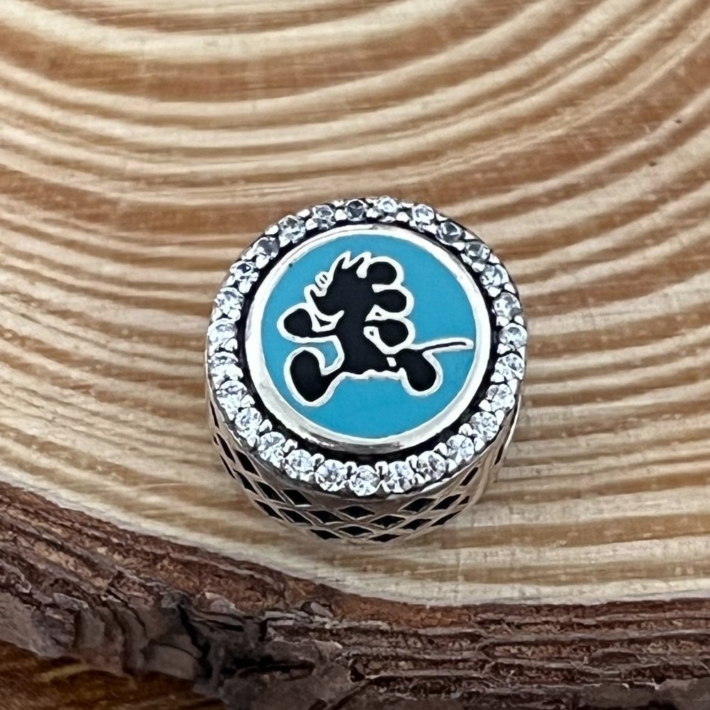 Pandora Minnie Run Disney Button Bead Charm (G120) S925 Silver Charm